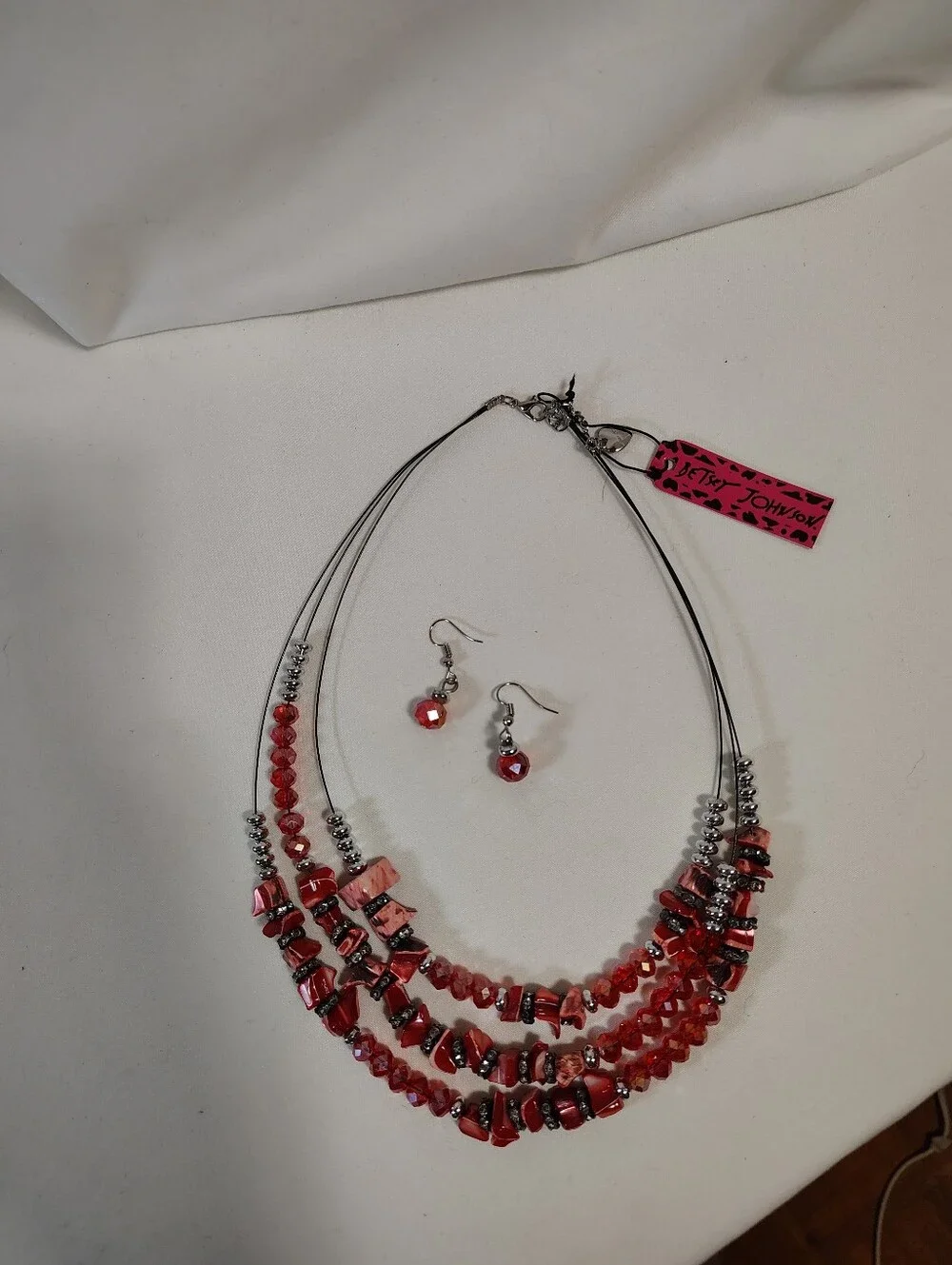 Betsey Johnson Necklace And Earrings Set